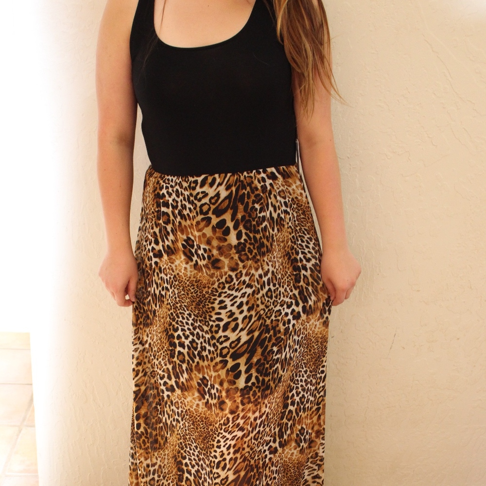Cheetah Print Maxi Dress